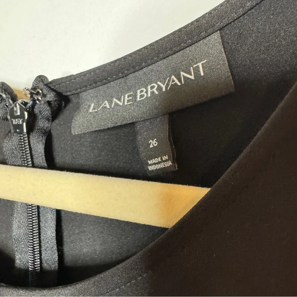 Lane Bryant Wide-Leg Jumpsuit Black Belted